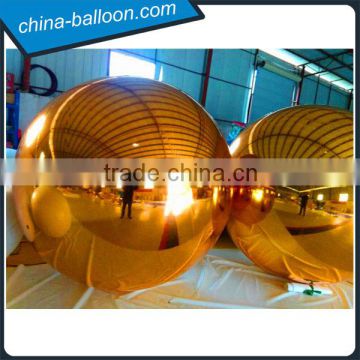 Giant/large inflatable golden inflatable mirror ball for Event decorations