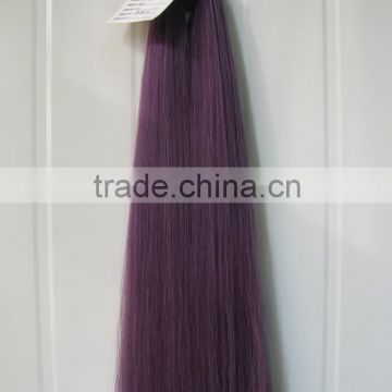 Purple Color High Temperature PET Simulation Hair , Synthetic Hairline, Synthetic Wig