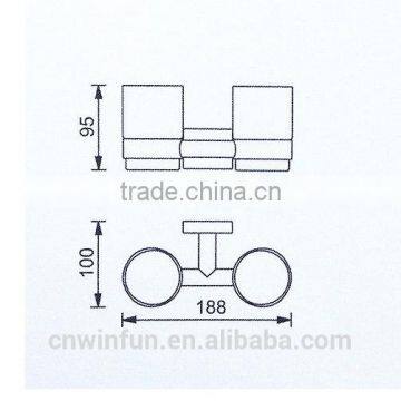 Double Solid Brass Chrome Finish Tumbler Holder,Bathroom Hardware Product,Bathroom Accessories FM-3184D photo-2