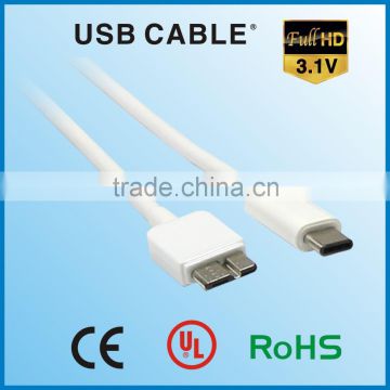 china supplier wholesale mobile type C usb 3.1 cable to mirco B usb3.1 cable usb 3.0/2.0 data cable