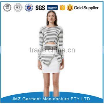 New Style Striated Bodycon Long Sleeve Stretchy Dress