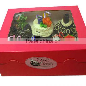 cupcake display paper box with window