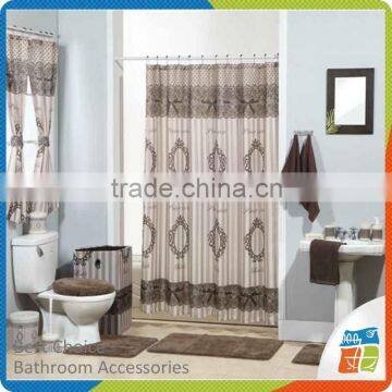 High Quality Shower Curtain With Bath Rug Sets