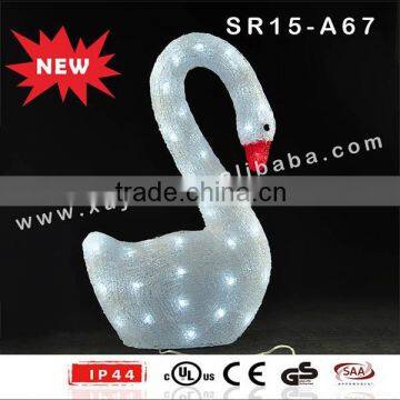 Animated lighted up LED christmas goose decoration