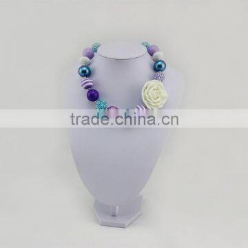 lanvender and blue kid chunky necklace wholesale children's boutique jewelry