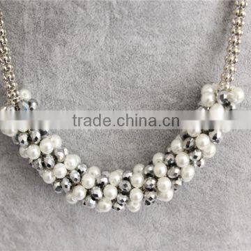 2016 Hot Selling Fashion Jewelry Beads Necklace Gold Plated Necklace With Beautiful Pearl photo-5