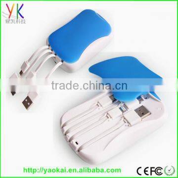 high quality and good price shape portable power bank 6000mah for mobile smart