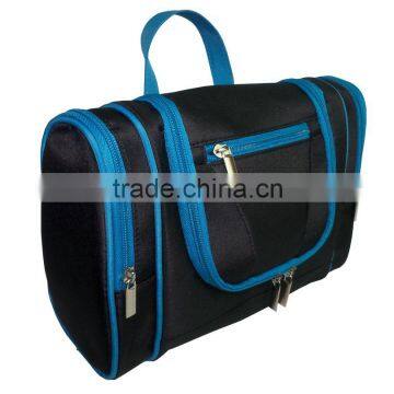 2016 NEW Arrival Europe Wholesale pu Leather Hanging Toiletry Bag for Lady, Stripe pu for Body photo-3