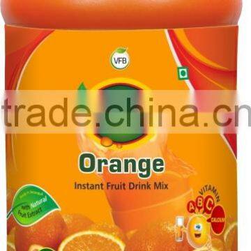 Orange Instant Drink Powder Packed 500g HDPE Jar