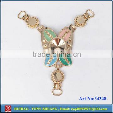 cheap price metal chain buckle for shoe making (34348)