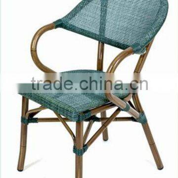 Commercial for Restaurant Restaurant bamboo look outdoor chair PE Rattan chair LHA003 A+T