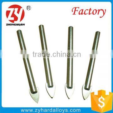 sintered YG8 tungsten carbide tip glass drill bit, cemented carbide tip glass drill bit