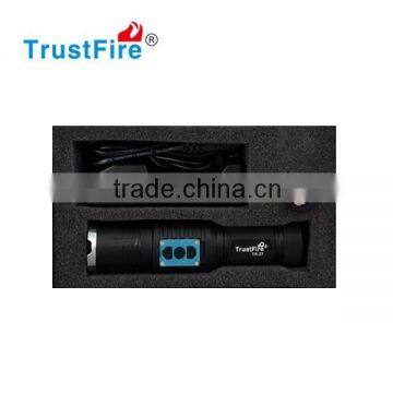 High power flashlight zoomable rechargeable led emergency light 550LM TrustFire Motor drive flashlight beam focus