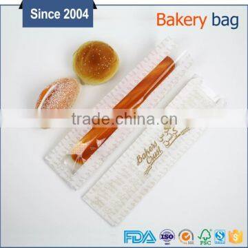 Food grade approved eco material customized french bread paper bag with clear window