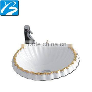 Economical fashion color round color ceramic basin