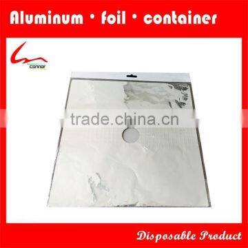 Kitchen Use Disposable Square Aluminium Foil Burner Liner/ Gas Stove Protector