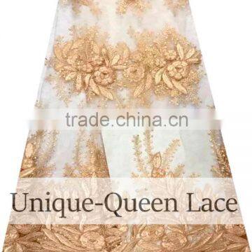2016 High Quality French Tulle Fabric Lace / African Tulle Lace Fabrics for Party/african Lace Fabrics Tulle photo-3