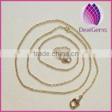 1.0mm dubai new 24k gold filled copper rolo neck chain designs