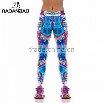 High Elastic Pants Fashion Abstract Sports Trousers Fitness Running Woman Leggings