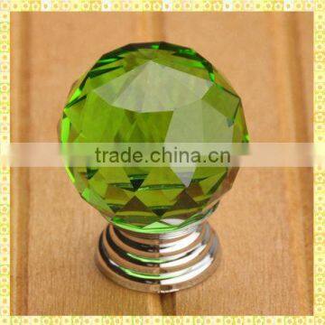 Wholesael Cheap Diamond Green Crystal Door Knobs For Shower Puller Decoration