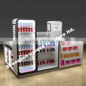 Cell Phone Accessories Display Kiosk, Mobile Phone Case Display Counter for Sale