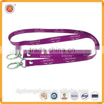 Nylon polyester cotton silk Material custom lanyard with pvc card holder