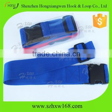 Blue buckle packing strap/adjustable luggage belt/custom luggage strap