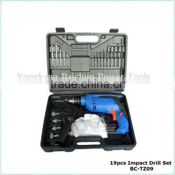 19pcs electric hand impact drill tools set