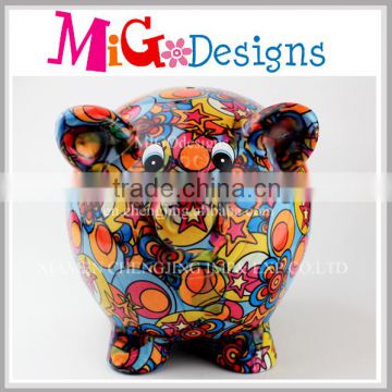 Newly Design Exquisite Animal Image Coin Bank Ceramic