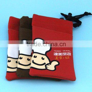 hot-sale drawstring pu bag for mobile phone packing