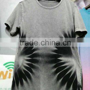 custom OEM printed t-shirt tie die clothing tie-dye men t-shirt in bandhnu printing and dyeing tees