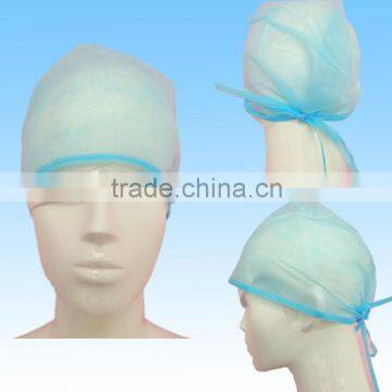 100% Guarantee tie back single layer Surgical Disposable Scrub Doctor Hat