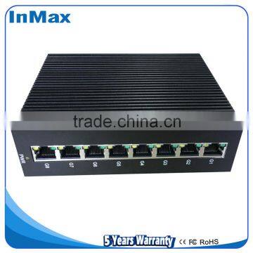 full gigabit 8 port network switch 8x10/100/1000MBase TX Industrial Ethernet Switch i508A