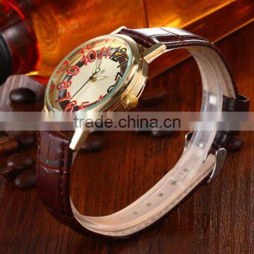 Promotional Geniune Leather Band Steel Quartz Watches for Business Men photo-6