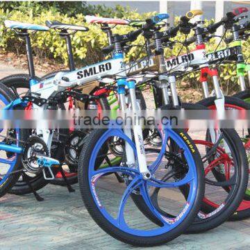 Hot Sell 26 Inch Aluminum Frame Mountain Bike /Magnesium Alloy Rims Bicycle/27speed Folding Bike