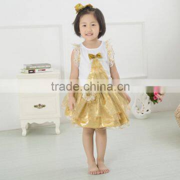 Christma Set Quality Baby Autumn Clothes Sets , Girls Boutique Dresses Outfits Plain Color Ruffle Style Long Sleeve Tops + Dress