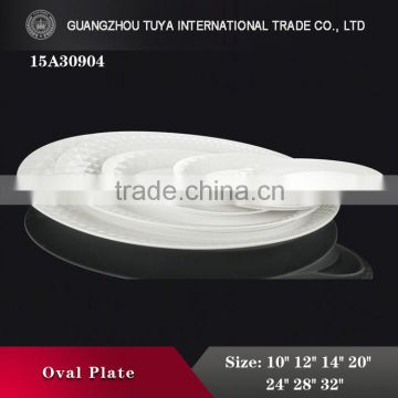 Wholesale oval ceramic can decorative plate with decal.