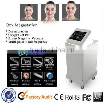 2014 new effective RF dermabrasion oxygen injection and spraying beauty machine