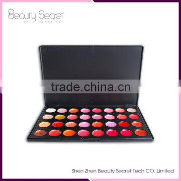 32 color tattoo lip gloss case,wholesale products empty cheap lipgloss lipstick and blusher palette can private your logo