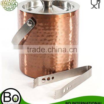 Copper-plated Ice Bucket with Lid