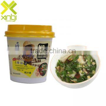 Savory Freeze Dried Cup packed 6g bag packed Chicken Flavour Instant Mushroom Soup