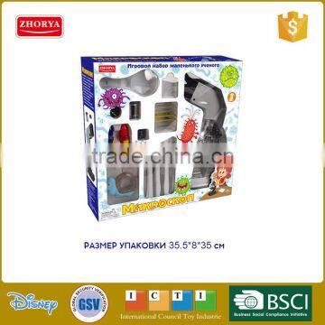 Zhorya Play Set Microscope With Projector Accessories Lighting Runs on Batteries photo-3