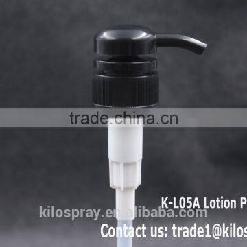 Competitive price fashion black cosmetics liquid cleaning brushed nickel lotion pump