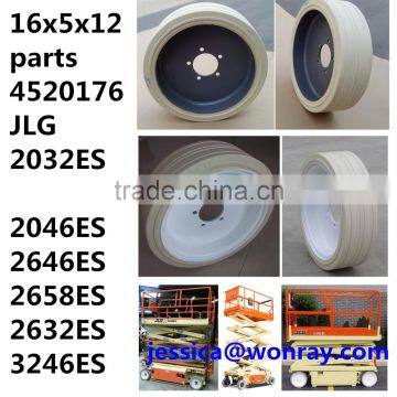 Solid Rubber Tyre Wheels for Scissor Lift Jacks 10-16.5 16x5x12 Etc. photo-4