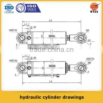 professional hydraulic cylinder drawings