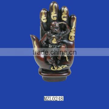 Monkey King on God hand Chinese Statue Amulet