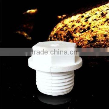 white ppr plastic male thread plug of pipe fittings