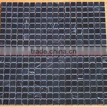 NATURAL JET BLACK MARBLE MOSAIC TILES photo-6