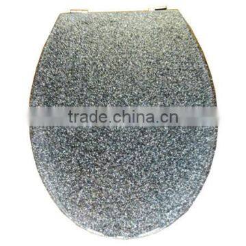 Glossy/ Glittery/ Sliver/ Golden Polyresin Toilet Seat,Lucite Toilet Seat,Resin Toilet Seats, 18" European Szie photo-2