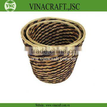 Hot sales Eco-friendly wicker waste basket in corlor for kitchen